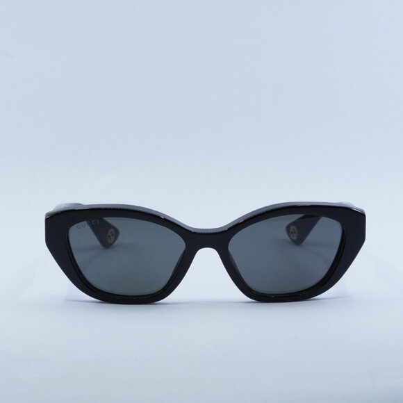 Gucci GG1638S 001 Sunglasses Black Cat Eye Frame, Smoke Lenses main image 11